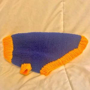 Hand knitted dog sweater